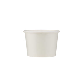 White paper soup cup on a white background