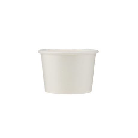 White paper soup cup on a white background