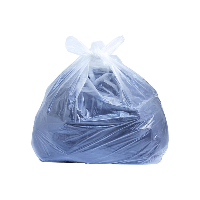 white plastic rubbish  bag on a white background