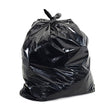 Black trash bag on a white background