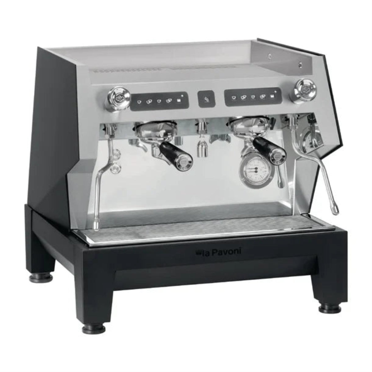 La Pavoni espresso machine on a white background