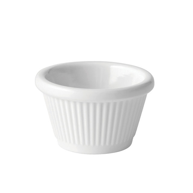 Fluted White Ramekin 1oz (3cl)