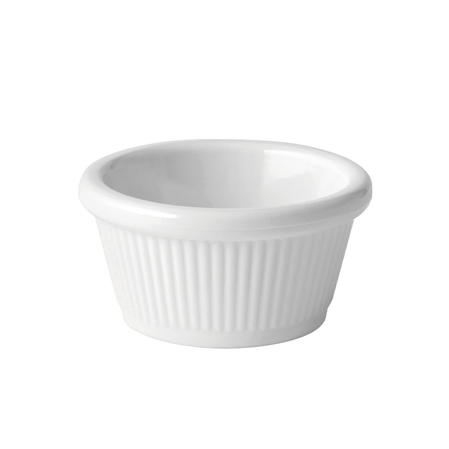 Fluted White Ramekin 2oz (6cl)