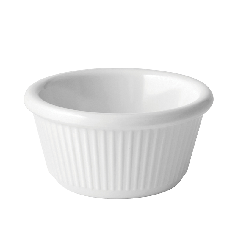 Fluted White Ramekin 3oz (9cl)