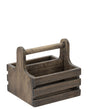 Small Rustic Wooden Table Caddy - Pack 2