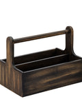 Large Black Wooden Table Caddy - Pack 2