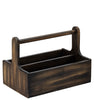 Large Black Wooden Table Caddy - Pack 2