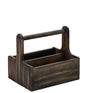 Medium Black Wooden Table Caddy - Pack 2