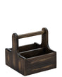 Small Black Wooden Table Caddy - Pack 2