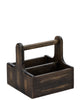 Small Black Wooden Table Caddy - Pack 2