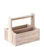 Medium White Wooden Table Caddy - Pack 2