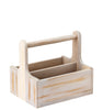 Medium White Wooden Table Caddy - Pack 2