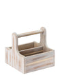 Small White Wooden Table Caddy - Pack 2