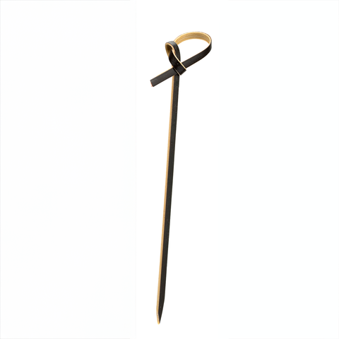 Bamboo Black Knotted Skewer 3.5" (9cm)