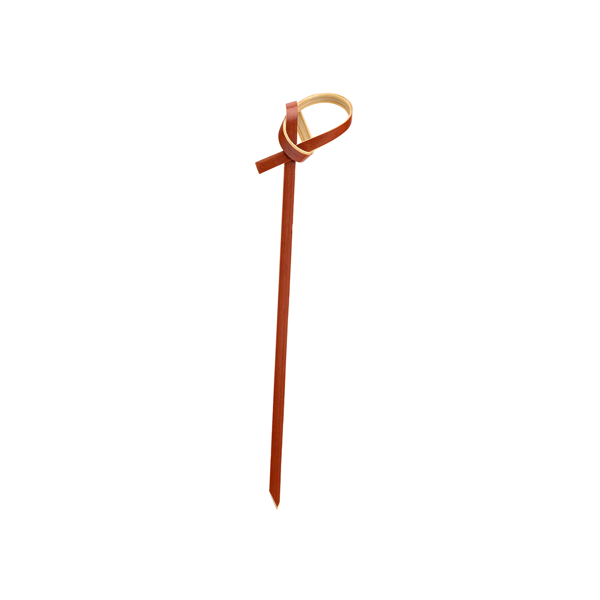 Bamboo Red Knotted Skewer 3.5" 