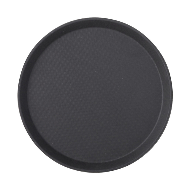 Black Non Slip Tray Round 16" (40.5cm)