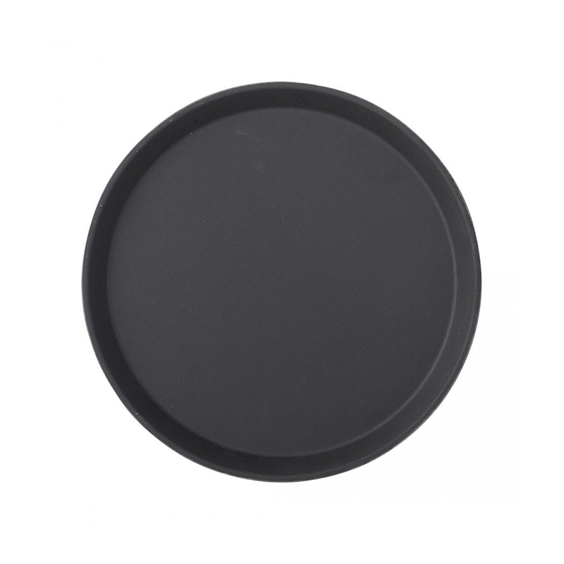 Black Non Slip Tray Round 11" (28cm)
