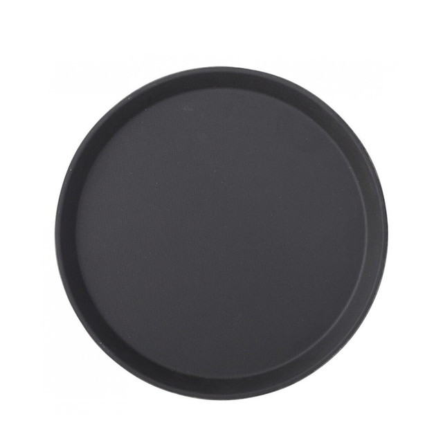 Black Non Slip Tray Round 14" (35.5 cm)