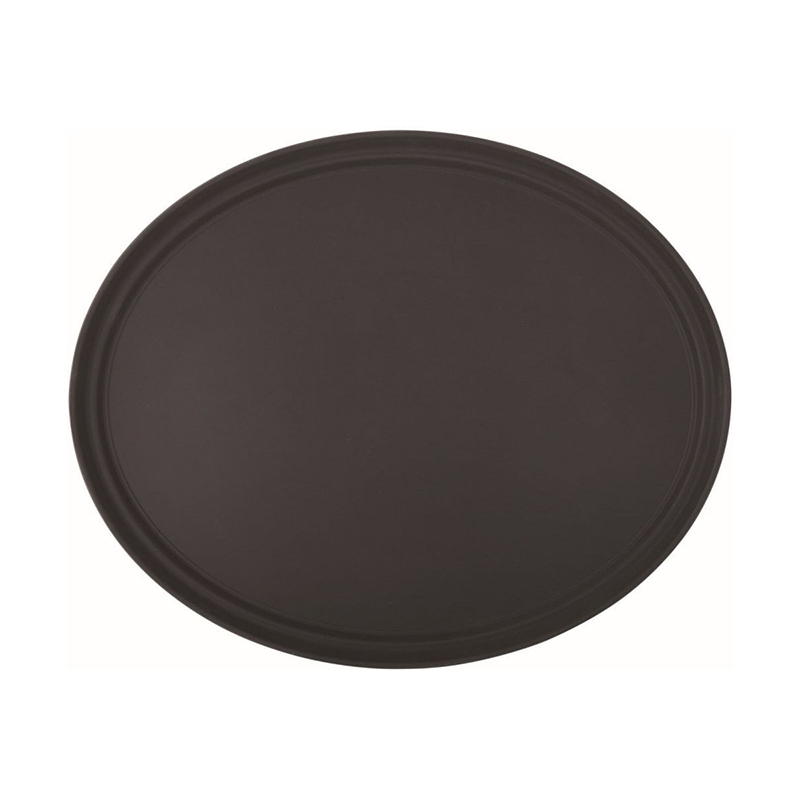 Black Non Slip Tray Oval 27 x 22" (68.5 x 56.5cm)