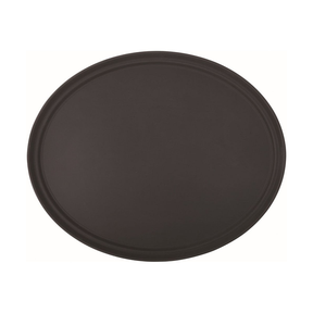 Black Non Slip Tray Oval 27 x 22" (68.5 x 56.5cm)