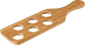 Bamboo Shot Paddle - To hold 6 Shots 15 x 4.25" - Pack 6