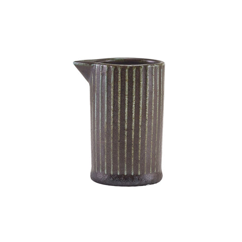 Terra Porcelain Black Fluted Jug 10cl/3.5oz