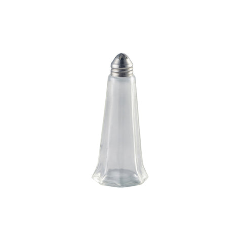 Glass Lighthouse Pepper Shaker Silver Top
