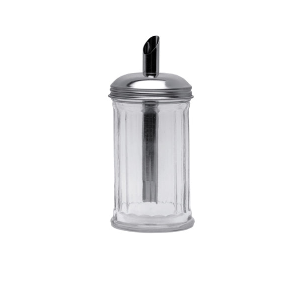 Sugar Pourer Clear Glass Base S/ St. Tube Top