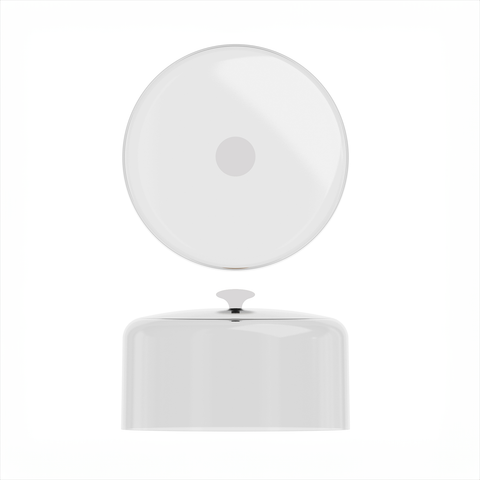 Clear PC Dome Lid With White Handle 26.5 x 16.2cm