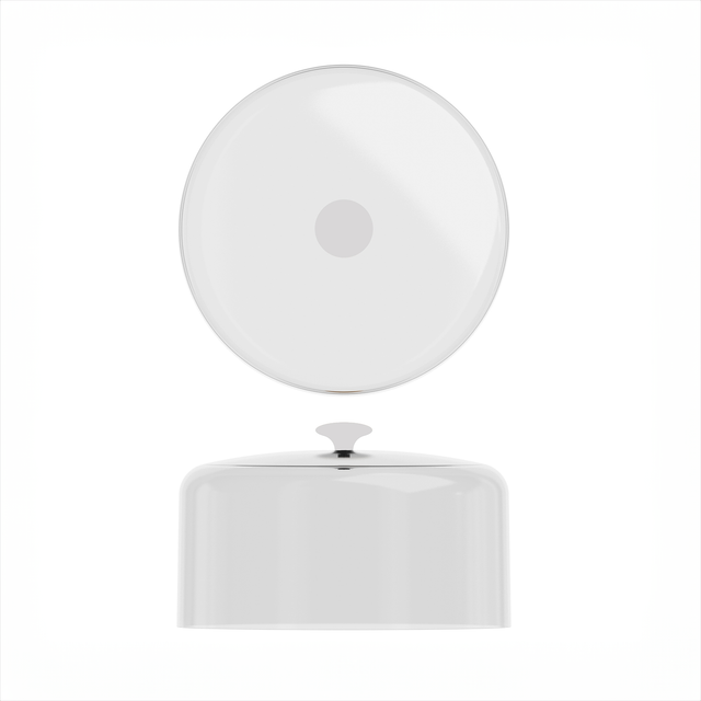 Clear PC Dome Lid With White Handle 26.5 x 16.2cm