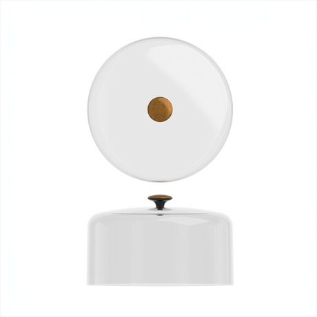 Clear PC Dome Lid With Copper Handle 26.5 x 16.2cm