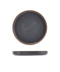 GenWare Kava Dark Grey Stoneware Presentation Plate 18cm