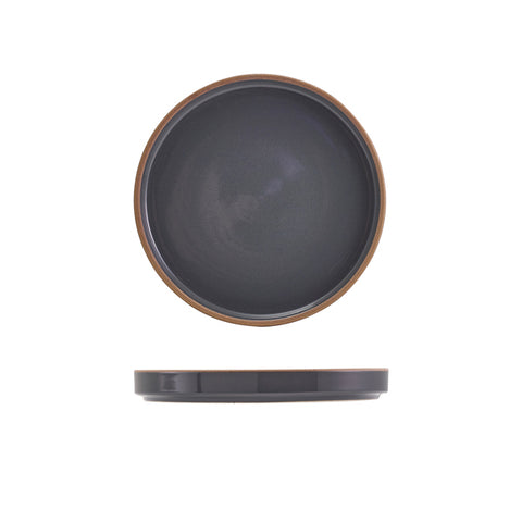 GenWare Kava Dark Grey Stoneware Presentation Plate 18cm