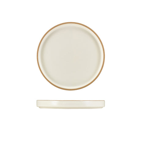 GenWare Kava White Stoneware Presentation Plate 18cm