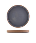 GenWare Kava Dark Grey Stoneware Raw Wall Presentation Plate 20cm