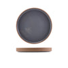 GenWare Kava Dark Grey Stoneware Raw Wall Presentation Plate 20cm