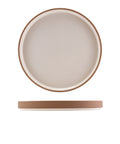GenWare Kava White Stoneware Raw Wall Presentation Plate 25cm