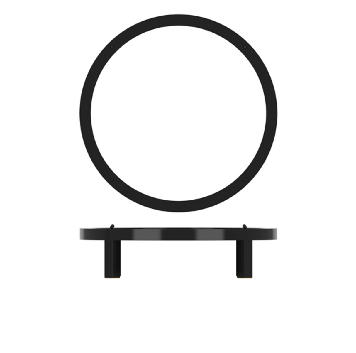 Black Luxor Metal Round Riser 28.5 x 7cm