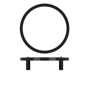 Black Luxor Metal Round Riser 28.5 x 7cm