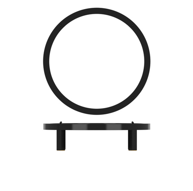 Black Luxor Metal Round Riser 28.5 x 7cm