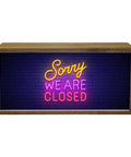 LightBoxSorryWeAreClosedNeon