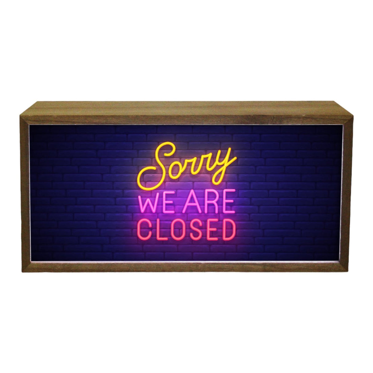 LightBoxSorryWeAreClosedNeon