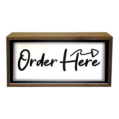 Light Box Order Here Sign