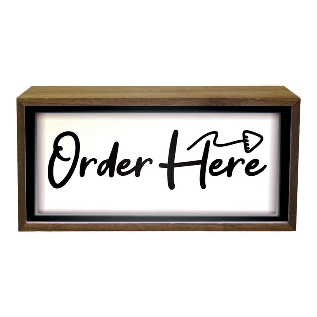 Light Box Order Here Sign