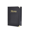 A4 Menu Holder Black 8 Pages