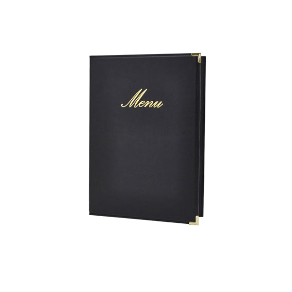 Classic A4 Menu Holder Black 4 Pages