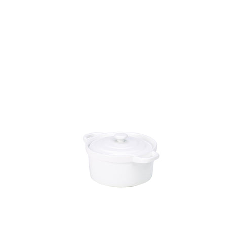 Genware Porcelain Covered Mini Casserole Dish 10.5cm/ 4"