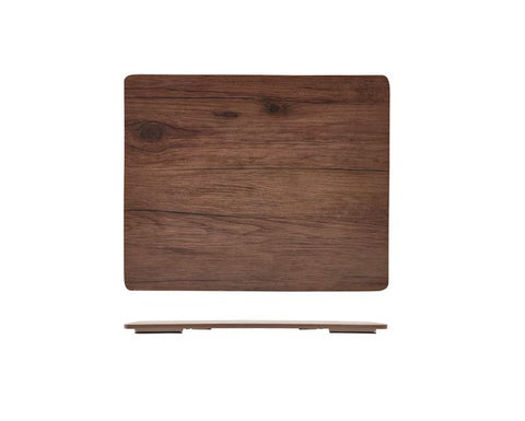 Wooden cutting board on a white background
