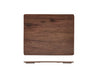 Wooden cutting board on a white background
