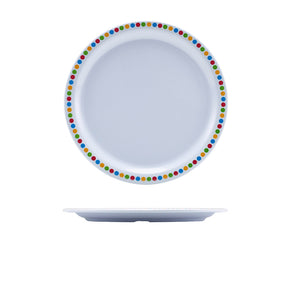 GenWare Melamine Coloured Circles Plate 22.5cm/ 9"